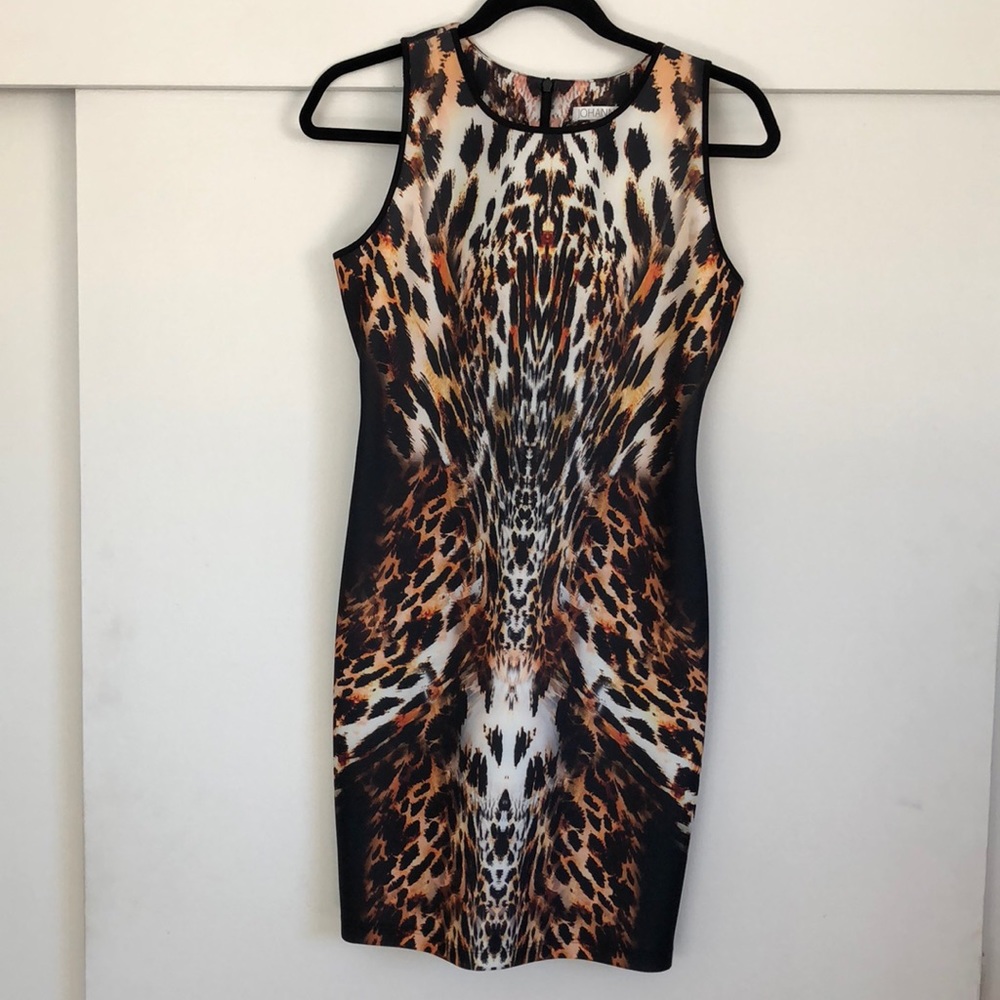 Johanne Beck Animal Print Dress - Picture 1 of 5
